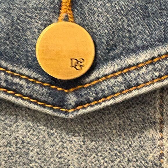 D2 Diane Gilman Virtual Stretch Blue Denim New Jean Jacket Size 1X Oversized - Picture 5 of 6